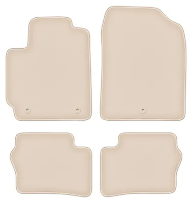 Produktbild von DURBAN Beige Velours-Fußmatten-Set für Kia Picanto III Schrägheck (2017-)