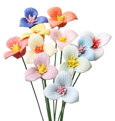 Produktbild von Handgefertigte, realistische, bunte Keramik-Simulationsblume mit Stiel, künstliche Blume zur DIY-Vasendekoration