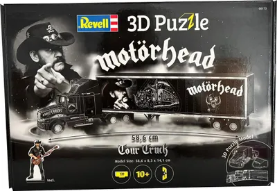 Obrázok produktu pre Revell, Motörhead Tour Truck 3D Puzzle, 130 dielikov, dĺžka 58 cm, vrátane papierovej figúrky Lemmyho Kilmistera