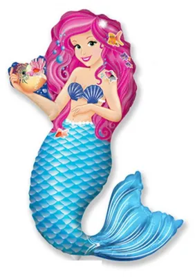 Immagine prodotto di Palloncino in foil - sirena, blu-rosa, 62 cm