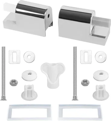 Produktbild von Wc Sitz Halterung, 2 Stück Universal Wc Sitz Scharniere Wc Sitz Befestigung WC Sitz Befestigungsset, Softclose WC Sitz Metallscharniere für Feste Toilettensitzteile zu Installieren | Badezimmer Toiletten Reparatur