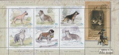 Produktbild von Briefmarken Argentinien 1999 Mi 2489-2494 Kleinbogen (kompl.Ausg.) postfrisch Hunderassen