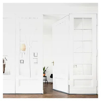Produktbild von Halbtransparente Leinentextur Gardinen Weiß 2er Set H 240 x B 60 cm für Balkontüren