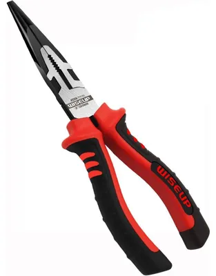 Productafbeelding van WISEUP Professionele spetstang 200mm, CR-V staal, industriële kwaliteit, antislip ergonomische handgreep, roestbescherming, multifunctionele platte tang