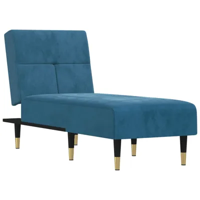 Zdjęcie produktu dla vidaXL Chaiselongue Blau Samt