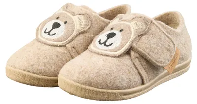Produktbild von Sterntaler Hausschuhe Bär aus Wollfilz mit Klettverschluss und rutschfester Sohle