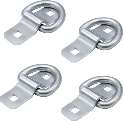 Produktbild von 4x Zurröse für Anhänger aus rostfreiem Stahl, belastbar bis zu 800kg, Bodenöse, Zurrpunkt, Trailer, Anhänger Ladungssicherung