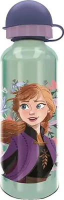 Obrázok produktu pre Fľaša na pitie Disney Frozen - hliníková, 530 ml, s bezpečnostným uzáverom