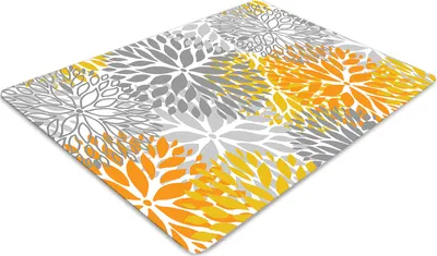 Produktbild von Stuhlunterlage Bürostuhlunterlage 120 cm x 90 cm Bodenmatte Bürostuhlunterlage - Chrysanthemen.