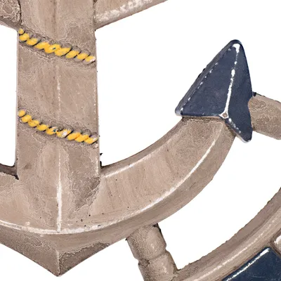 Produktbild von Dekoratives Steuerrad 17 aus Holz Nautik Optik Schiffsrad 45cm Anker Boot