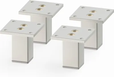 Produktbild von 4er Set sossai® Aluminium Möbelfüße 60mm in eloxiertem Design Schrankfüße Sockelfüße