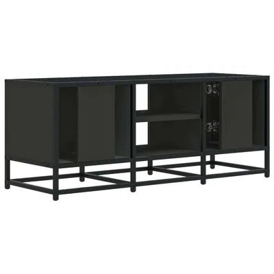 Zdjęcie produktu dla vidaXL Szafka pod TV czarna 100x35x41 cm materiał drewnopochodny i metal