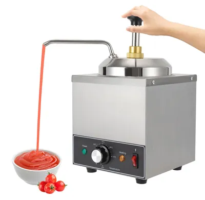 Obrázek produktu pro Ohřívač omáček, dávkovač čokolády s pumpičkou, ohřívač čokolády, ohřívač omáček s jednou hlavou
