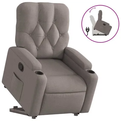 Produktbild von vidaXL Relaxsessel mit Aufstehhilfe Taupe Stoff