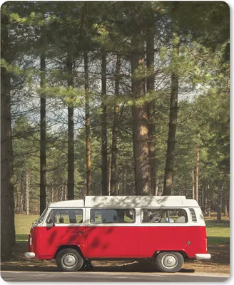 Produktbild von MuchoWow® Mauspad Mousepad Bus - Bäume - Rot 19x23 cm - Mousepads - Maus Mat - Pad - Mausunterlage - Mauspads - Spielen