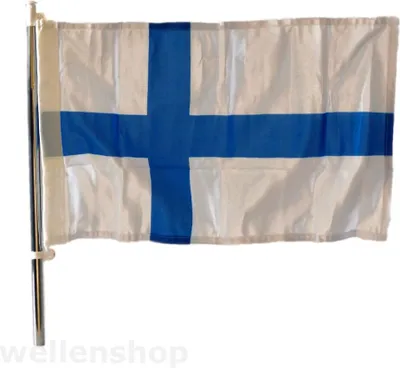Produktbild von große Flagge Finnland 50 x 75 cm Polyester uv-beständig & robust