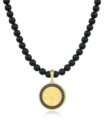 Productafbeelding van Roestvrij Stalen Tree of Life Hanger Ketting voor Mannen