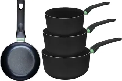 Image de Ensemble de 1 poêle de 16 cm et 3 casseroles 16, 18 et 20 cm Fackelmann Brandao