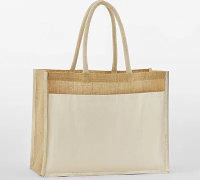 Produktbild von Westford Mill Baumwolle Pocket Natural Starched Jute Shopper