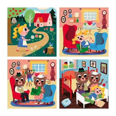 Productafbeelding van Vilac Houten puzzel Roodkapje 4-in-1