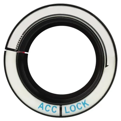 Image de Enjoliveur lumineux pour le trou de serrure du contacteur d'allumage de voiture, pour Ford Focus 2005-2018, noir