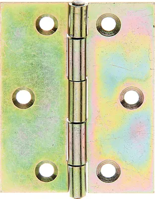 Produktbild von Alberts Scharnier | halbbreit | galvanisch gelb verzinkt | 70 x 53 mm | 20er Set