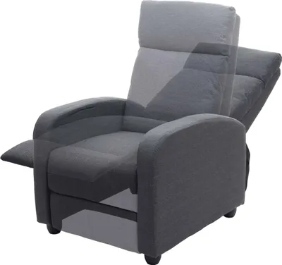 Zdjęcie produktu dla Fotel TV HWC-F76, fotel odchylany, funkcja odchylania regulowany materiał/tkanina ~ jasnoszary