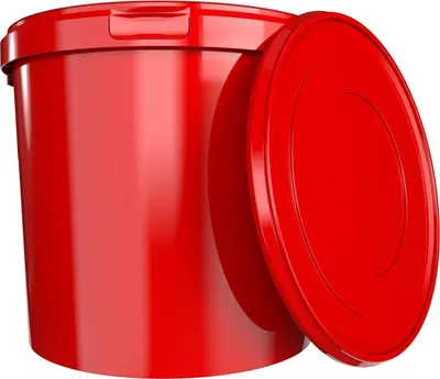 Produktbild von Eimer mit Deckel 10 L | Vorratseimer | Lebensmittelecht Rot | PP | 1 Stück