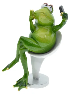 Produktbild von Froschfigur mit Toilettenmotiv, der auf sein Handy schaut – Cartoon-Froschstatue aus Kunstharz, Skulptur, Dekoration für drinnen und draußen, Ornament C