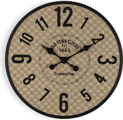 Image de Horloge murale Versa Old Town métal 4 x 40 x 40 cm