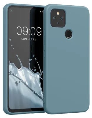 Produktbild von kwmobile Hülle kompatibel mit Google Pixel 4a 5G Hülle - gummierte TPU Silikon Handyhülle - Schutzhülle für kabelloses Laden - Case in Arctic Night