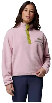 Zdjęcie produktu dla Bluza Columbia Forro polar Columbia Helvetia II Cropped Half Snap rosa claro verde mujer dla Uni