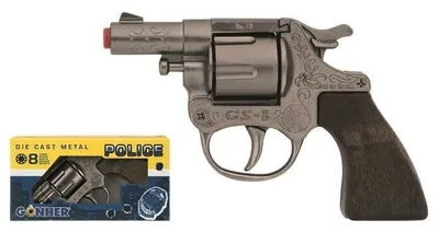 Immagine prodotto di Revolver della polizia in metallo argentato 8 colpi