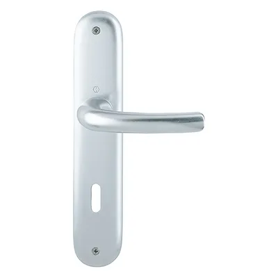 Produktbild von Hoppe Tokyo Langschildgarnitur F1 Aluminium Natur 1710/273P, OB Ovalbart