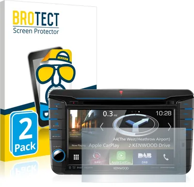 Produktbild von 2x BROTECT Schutzfolie für Kenwood DNX518VDABS Displayschutz Displayschutzfolie Folie Matt Entspiegelungsfolie