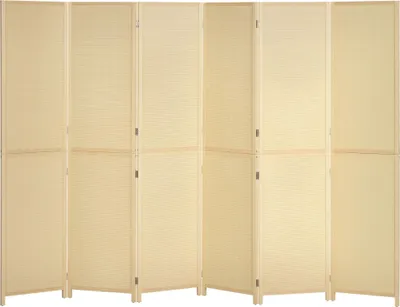 Image de HOMCOM Paravent intérieur en Bambou 6 Panneaux 270 x 180 cm séparateur de pièce cloison de séparation Pliable - Naturel