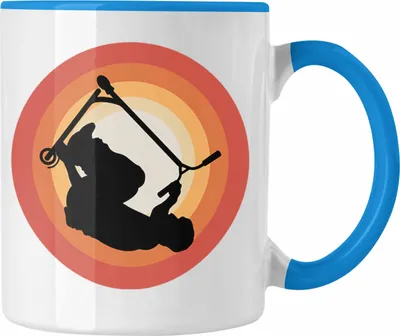 Produktbild von Trendation - Scooter Roller Fahrer Geschenk Tasse Scooterfahrer Geschenkidee Scooting Geschenkidee Jungs Profi Scooterfahrer Pro (Blau)