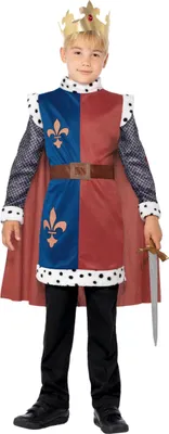 Produktbild von Smiffys King Arthur Mittelalter Kostüm Rot für Kinder
