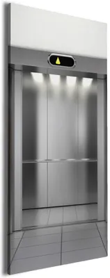 Produktbild von Wallario Premium Leinwandbild Fahrstuhl in Größe 60 x 150 cm