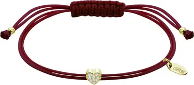 Produktbild von Lotus Silver Armband LP3754-2/2 Nylon Rot Herz Gold plattiert mit Zirkonia