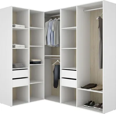 Produktbild von Boughton - Großer Kleiderschrank, 186x205h cm Weiß, Modular