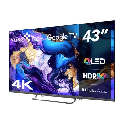 Image de Smart-Tech 43QG02V Téléviseur 109,2 cm (43") 4K Ultra HD Smart-TV WLAN Gris 280 cd/m