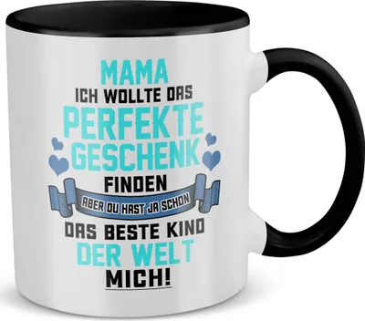 Produktbild von 22Feels Mama Geschenk Muttertag Mutter Tasse Geburtstag Kaffeetasse Frauen Weihnachten Haferl (Weiss-Schwarz)