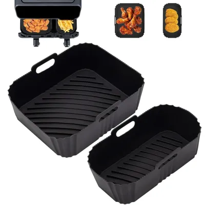 Produktbild von Silikonform Heißluftfritteuse Zubehör Dual Air Fryer Ey9018 2er Set