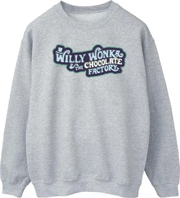 Produktbild von Willy Wonka - "Chocolate Factory Logo" Sweatshirt für Herren BI50487 (M) (Grau)