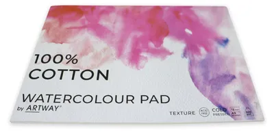 Produktbild von Artway Aquarellblock, A3, kaltgepresst, 300 g/m², 100% Baumwolle, 12 Blatt, weiß