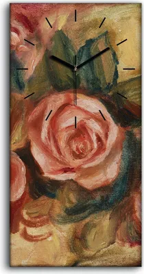 Produktbild von Leinwand Wanduhr Wandkunst Uhr Geräuschlos 30x60 Gemälde Blumen Pflanzen Kunst - schwarze Hände