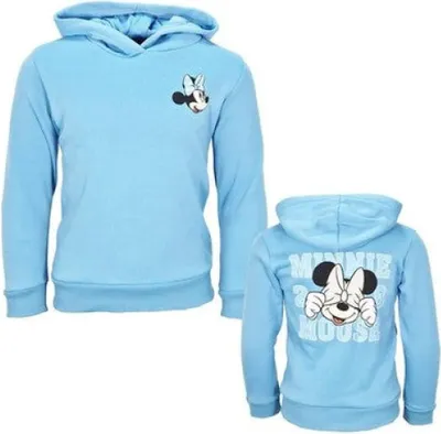 Produktbild von Disney Minnie Maus Mädchen Kinder Kapuzen Hoodie Pullover Pulli – Blau / 92