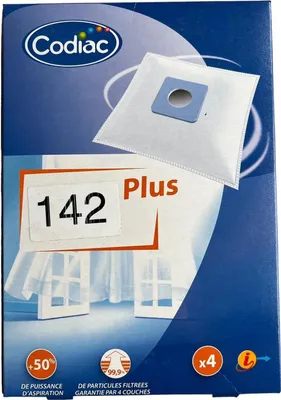 Produktbild von Codiac 4 Vlies Staubsaugerabeutel Ref 142 Plus kompatibel zu Bosch Siemens Gall, XL, XXL , Swirl S67