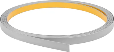 Obrázek produktu pro QUEST Plochá tyč z tuhého PVC 1x20mm, 10m, samolepicí, lepidlo, PP, šedá
